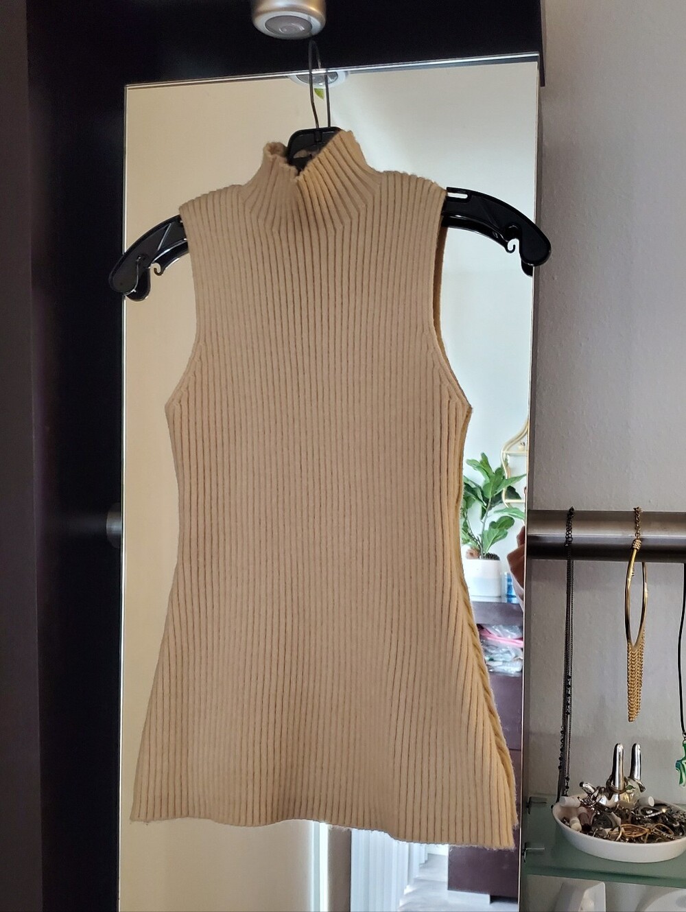 💕 Commense 💕 Mock Neck Wool Blend Sleeveless Sweater Top Size M